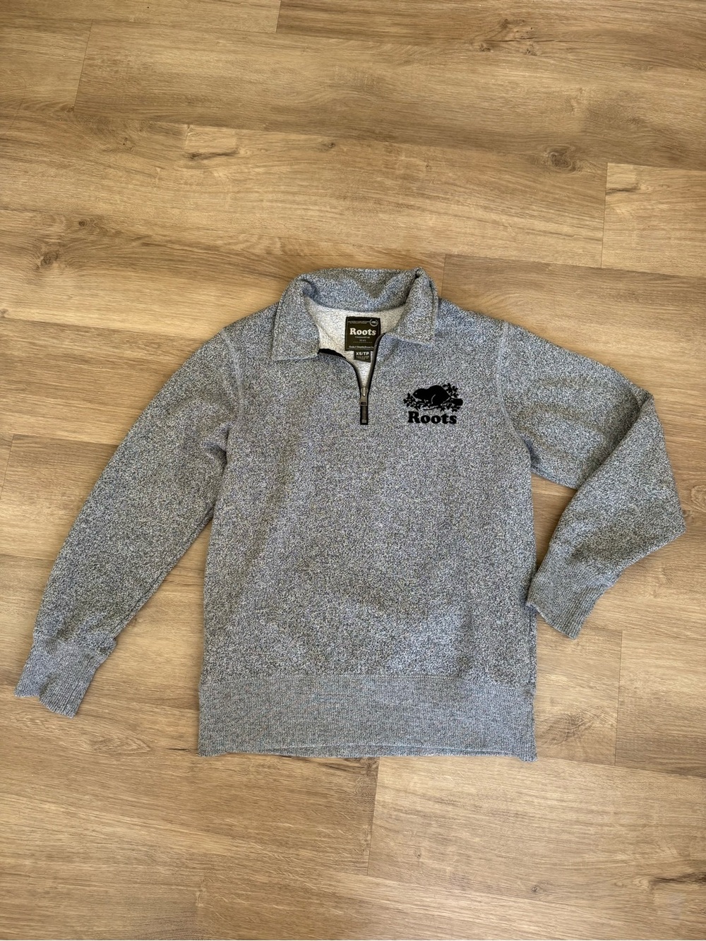 Roots Heather Grey Half-Zip Sweater